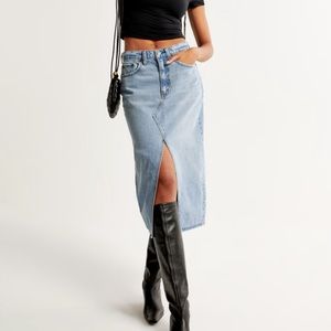 Abercrombie Denim Midi Skirt